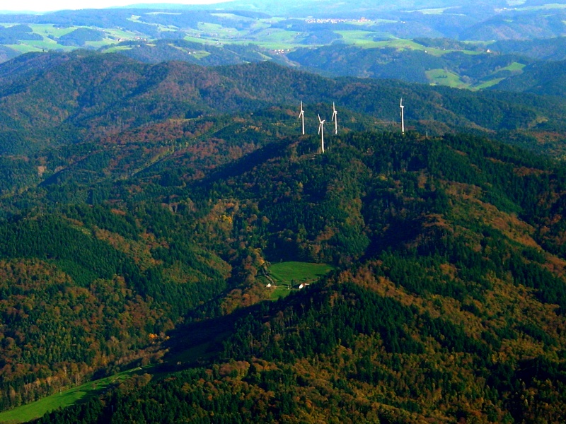 Die Windräder auf dem Freiburger Rosskopf