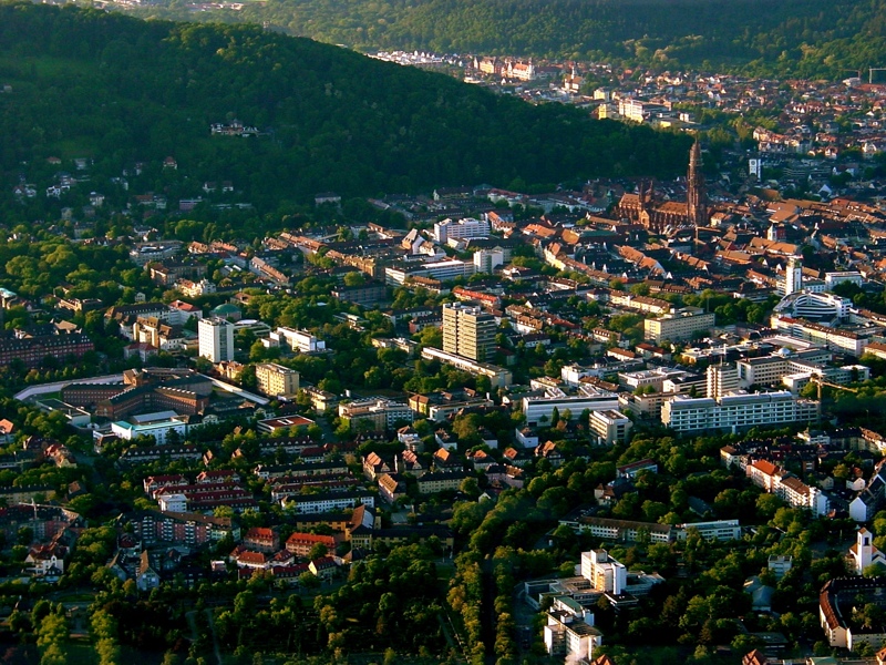 Luftbild Freiburger Innenstadt