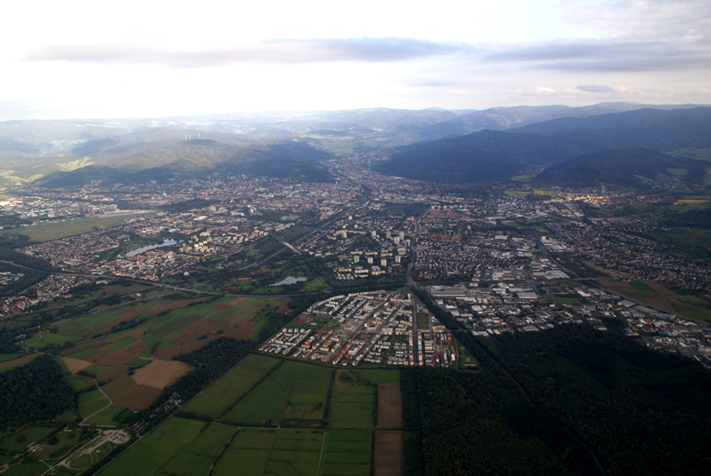 Luftbildaufnahme von Freiburg