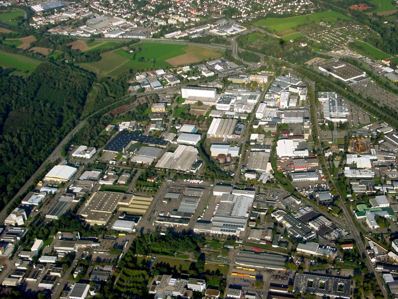Luftbild: Industriegebiet Freiburg-Nord und Gundelfingen