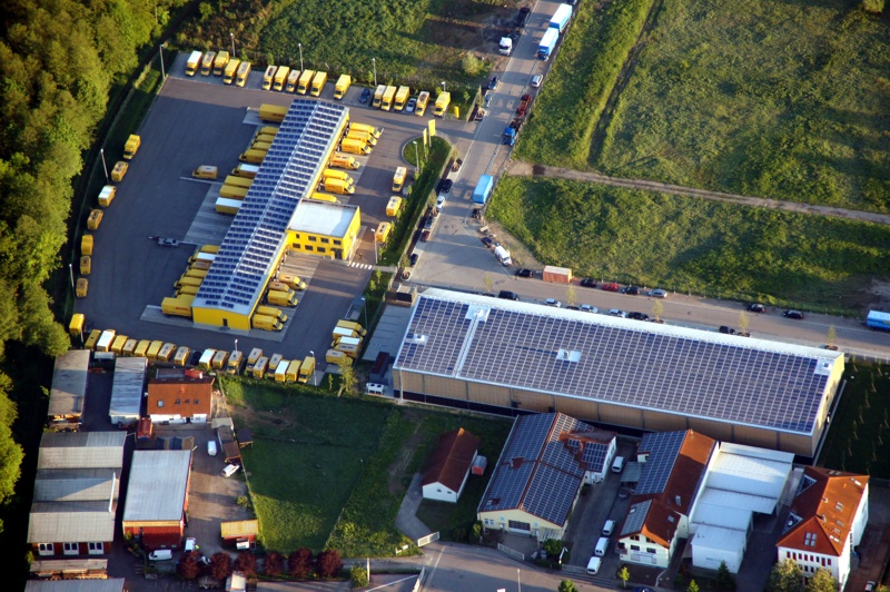 Briefzentrum Gewerbegebiet Freiburg Hochdorf, Luftbild von 2012