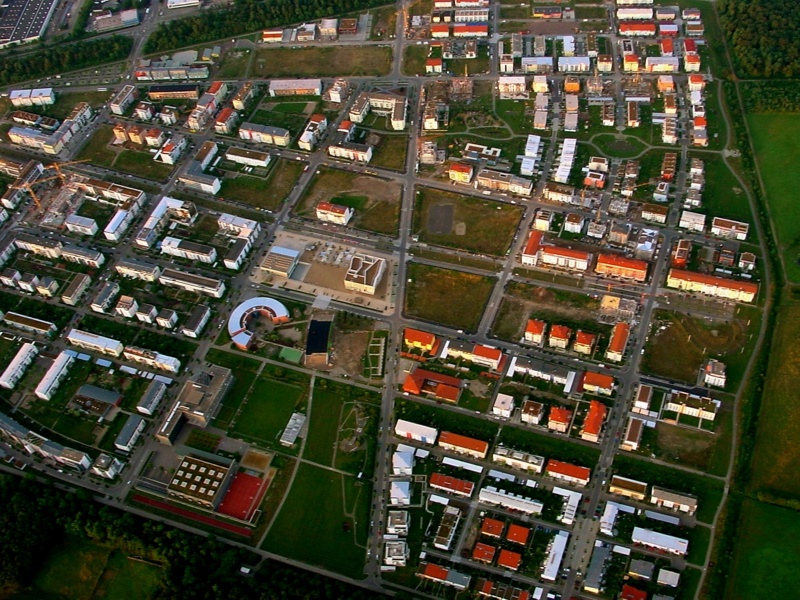Luftbild vom Rieselfeld 2005