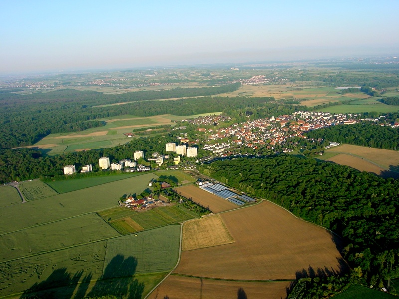 Umkirch Luftbild aus dem Ballonkorb