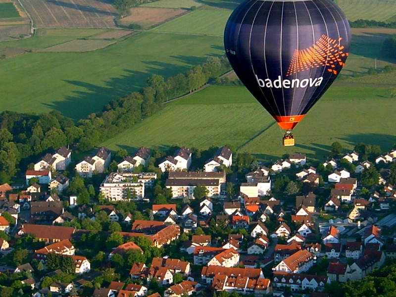 Ballonfahrt mit dem "badenova-Ballon" über Umkirch