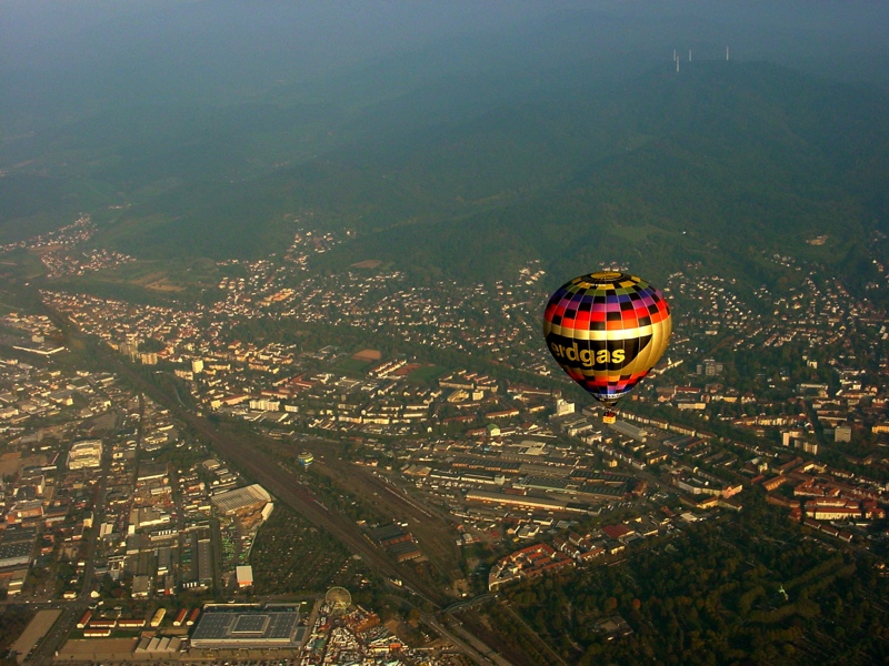 Erdgas-Ballon über Freiburg